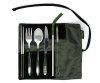 Zestaw sztućców ze stali nierdzewnej MIZU Urban Cutlery Set zielony army green